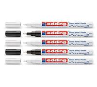 Edding Glanzlack-Marker Sharpie Fine (0,8 mm) 780 Lot de 8 feutres, couleurs au choix fein Sortierung Black & White