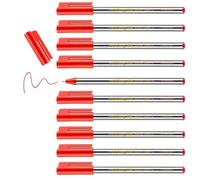 Edding Lot De 10 Feutres Fin 88 Office Liner Rouge 0,6 Mm