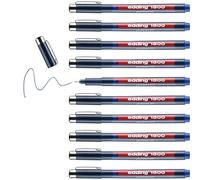 Edding Lot De 10 Feutres Fin De Précision 1800 Bleu (0.1) 0,25 Mm