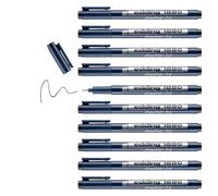 Edding Lot De 10 Feutres Fin De Précision 1880 Noir (0.4) 0,45 Mm