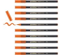 Edding Lot De 10 Feutres Pointe Pinceau 1340 Orange 1-3 Mm