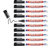 EDDING Lot de 10 Maqueurs Spécial Laboratoire 8014 Noir Pointe Fine 1 mm