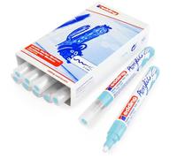 Edding Lot De 10 Marqueurs Acrylique 5100 Bleu Pastel Pointe Ronde 2-3 Mm