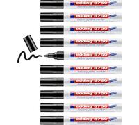 Edding Lot De 10 Marqueurs Peinture 8750 Spécial Industrie Noir 2-4 Mm
