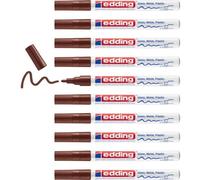 Edding Lot De 10 Marqueurs Peinture Brillante 751 Marron 1-2 Mm