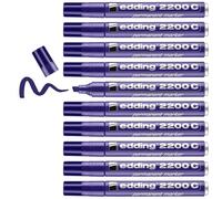 Edding Lot De 10 Marqueurs Permanent 2200 C Violet 1-5 Mm
