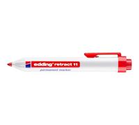 EDDING Lot de 10 Marqueurs Permanent Retract 11 Rouge Pointe Moyenne 1,5-3 mm