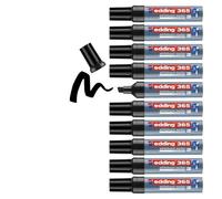 Edding Lot De 10 Marqueurs Pour Tableaux Blancs 365 Pointe Biseaut¿E Noiir 2-7 Mm