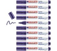 Edding Lot De 10 Marqueurs Pour Textiles 4500 Violet 2-3 Mm