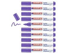 Edding Lot De 10 Marqueurs Pour Textiles 4500 Violet Fluorescent 2-3 Mm