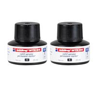 EDDING Lot de 2 Recharges d'encre MTK 25 par Capillarité pour Marqueurs Permanents Noir