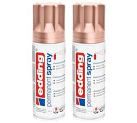 edding 5200 permanent spray - rose gold matt- 200 ml - acrylic paint for painting and decorating glass, metal, wood, ceramic, plastic, canvas - aerosol spray, acrylic spray, paint spray