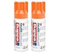 EDDING Lot de 2 Sprays 200ml Peinture Permanent 5200 Orange Fluorescent Mat