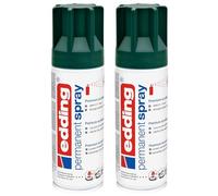 EDDING Lot de 2 Sprays 200ml Peinture Permanent 5200 Vert Mousse Mat