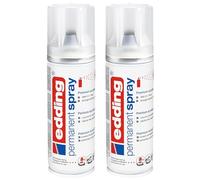 Edding Spray vernis Permanent 5200 – Vernis acrylique transparent mat – Lot de 2 x 200 ml