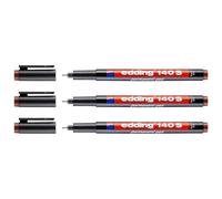 EDDING Lot de 3 Feutres Permanent 140S Marron Pointe Extra Fine 0,3 mm