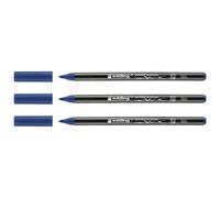 Edding Lot De 3 Feutres Pinceau Porcelaine 4200 Bleu Acier 1-4 Mm
