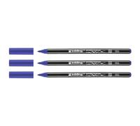 EDDING Lot de 3 Feutres Porcelaine 4200 Bleu Pointe Pinceau 1-4 mm
