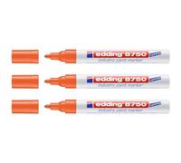 EDDING Lot de 3 Marqueurs Peinture 8750 Spécial Industrie Orange 2-4 mm