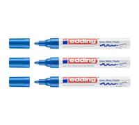EDDING Lot de 3 Marqueurs Peinture brillante 750 bleu 2-4 mm
