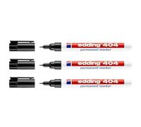 Edding Marqueur permanent 404 – Pointe ronde 0,75 mm Noir – Lot de 10