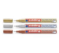 Edding - Lot de 3 marqueurs référence 780 - pointe fine (0,8 mm)