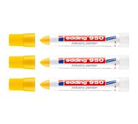 Edding Lot De 3 Marqueurs Spécial Industrie 950 Jaune 10 Mm
