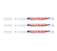 Edding Lot De 3 Marqueurs Spécial Radiologie 8010 Blanc Pointe Fine 0,8 Mm