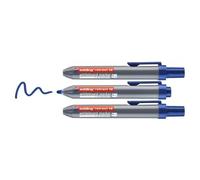 Edding Lot De 3 Marqueurs Tableaux Blancs Retract 12 Bleu 1,5-3 Mm