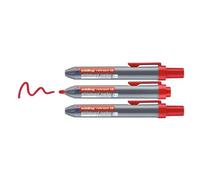 Edding Lot De 3 Marqueurs Tableaux Blancs Retract 12 Rouge 1,5-3 Mm