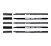 EDDING Lot de 5 Feutres calligraphie 1255 noir (5.0) 5 mm