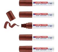 Edding Lot De 5 Marqueurs Craie Liquide 4090 Marron 4-15 Mm