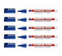 Edding Lot De 5 Marqueurs Permanent 400 Bleu 1 Mm