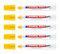Edding Lot De 5 Marqueurs Sp¿Cial Industrie 950 Jaune 10 Mm