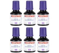 EDDING Lot de 6 Recharges D'encre 30ml T25 Goutte à Goutte Pour Marqueur Permanent Violet