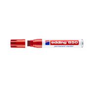 EDDING Marqueur 850 permanent - Pointe biseautée - Coloris Rouge