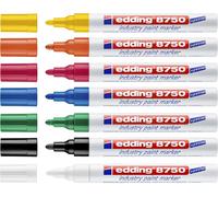 Edding - Marqueur à peinture 8750 Industrie 2-4 mm noir | 10 pièces