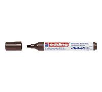 Edding Marqueur calligraphie 1455 - Marron foncé - 1 stylo - Pointe calligraphique flexible 1-5 mm - Feutre pour papier, bois, toile - pour débutants, lettrage, bullet journals, cartes de vœux