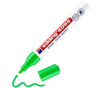 Edding Marqueur craie 4095 - Vert clair - 1 stylo - Pointe ronde 2-3 mm - Lingette humide pour tableau noir, fenêtre, verre, miroir