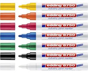 Edding - Marqueur peinture 8750 Industrie 2-4 mm blanc | 10 pièces