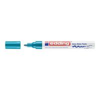 edding Marqueur peinture brillante 750 – pointe ronde 2–4 mm – étanche – bleu clair – 1 feutre