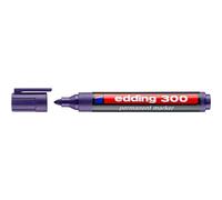 EDDING Lot de 5 Marqueurs Permanent 300 Violet Pointe Ronde 1,5-3 mm
