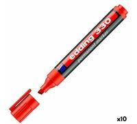 Edding Marqueur Permanent 330 - Rouge (10 Unités)