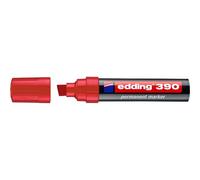 Edding Marqueur Permanent 390 Rouge Pointe Biseau Large 4-12 Mm
