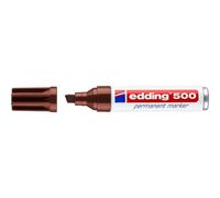 Edding Marqueur Permanent 500 Corps Alu Marron Pointe Biseautée 2-7 Mm