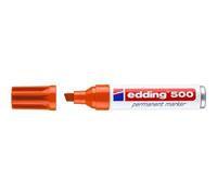 Edding Marqueur Permanent 500 Corps Alu Orange Pointe Biseautée 2-7 Mm