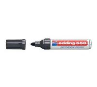 edding Marqueur permanent 550 – pointe ronde 3–4 mm – Noir – Pack de 10
