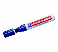 Edding Marqueur permanent 850 bleu - Pointe biseautée - Étanche - Pour papier, carton - Marqueur