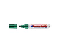 Edding marqueur permanent vert lot de 10 - pointe biseautée 1-5 mm, encre résistante, rechargeable