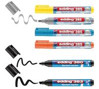 edding Marqueur pour chevalets Ombrage + Surlignage - 6pcs - 4x marqueur pour chevalets Ombrage + 2x marqueur pour chevalets - mélange parfait de marqueurs pour travailler sur toutes sortes de papiers